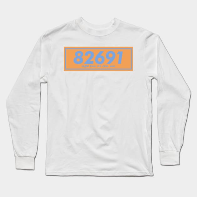 eight two six nine one Long Sleeve T-Shirt by elishabatto